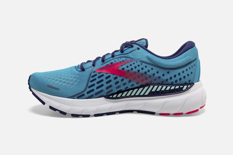 Brooks Adrenaline GTS 21 Road Running Shoes Womens Blue/Pink 521936-XHP